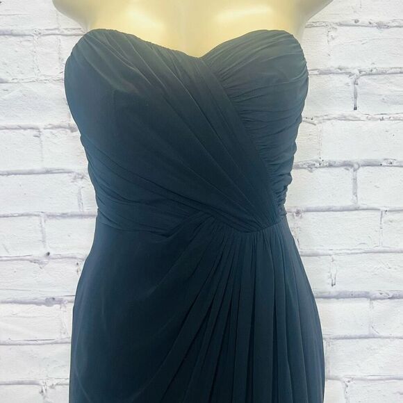 Dressy Collection Womens Black Ruched Sweetheart Neckline Strapless Gown Size 6 - Picture 3 of 7